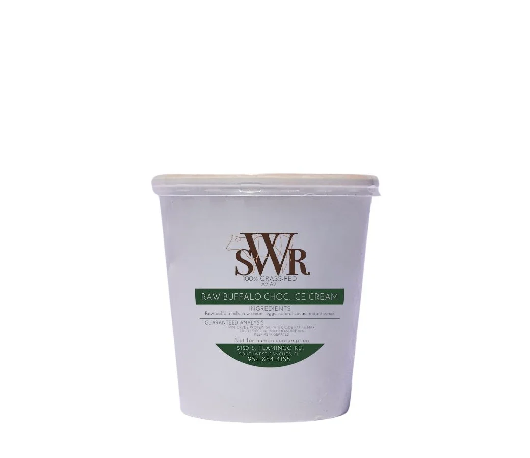 Raw Buffalo Ice Cream Chocolate 16 oz