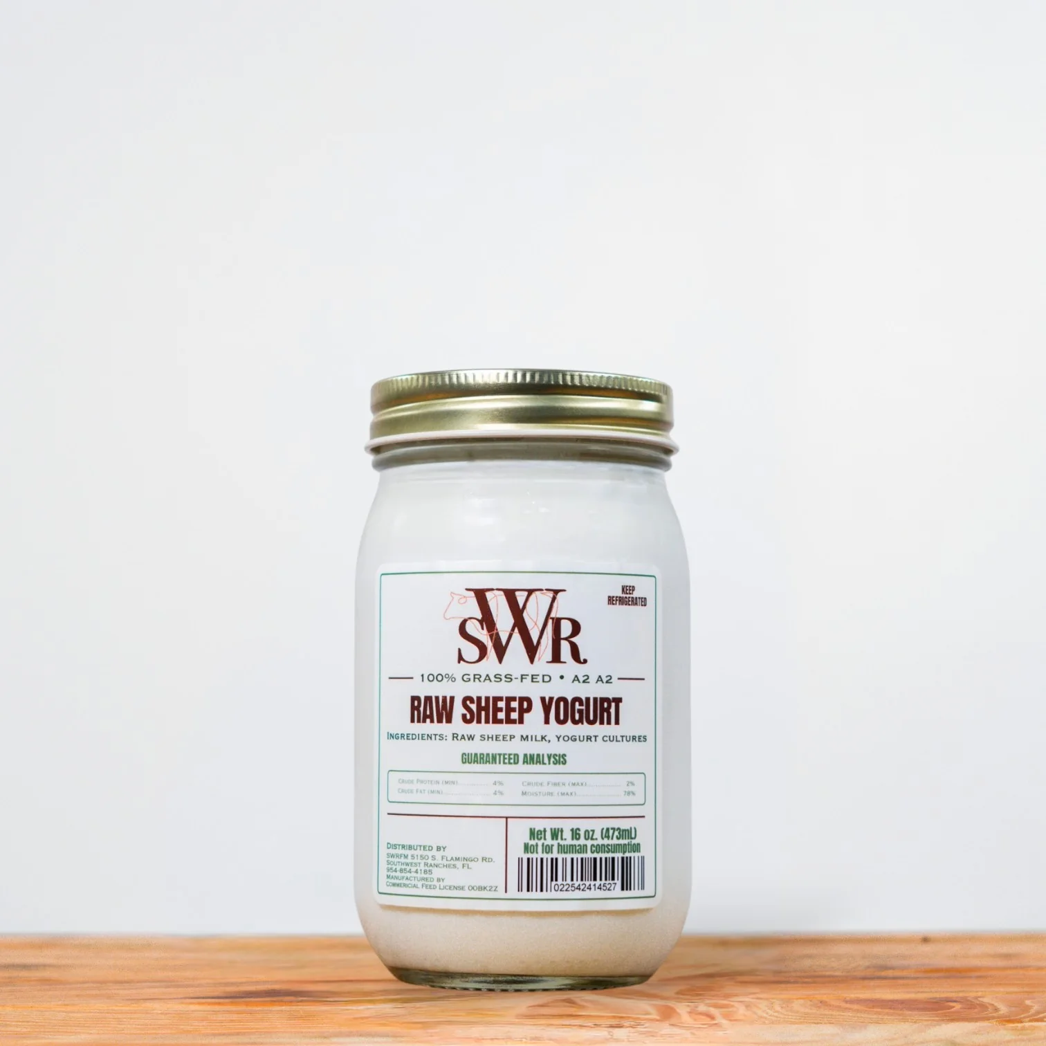 SWR Raw Sheep Yogurt 16 oz